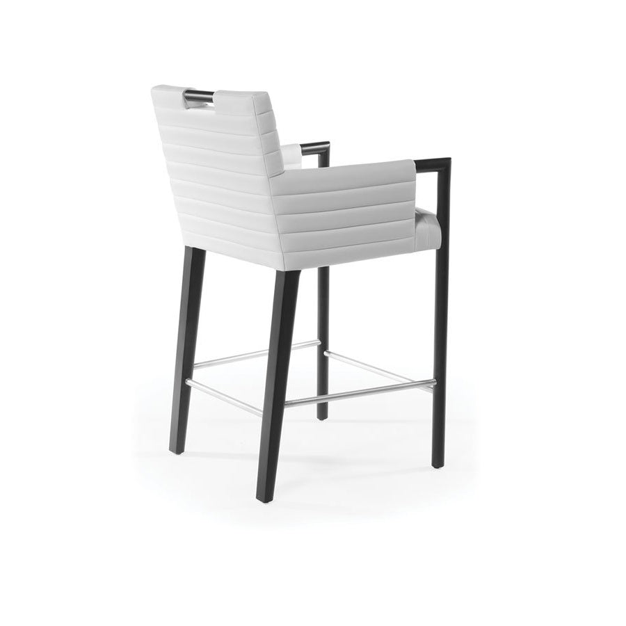 Gosha Bar Stool Quilted Arm with Pull