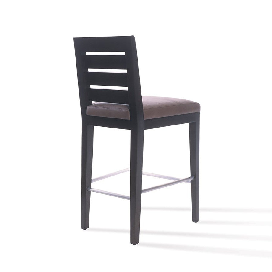 High School Counter Stool with Slat Back