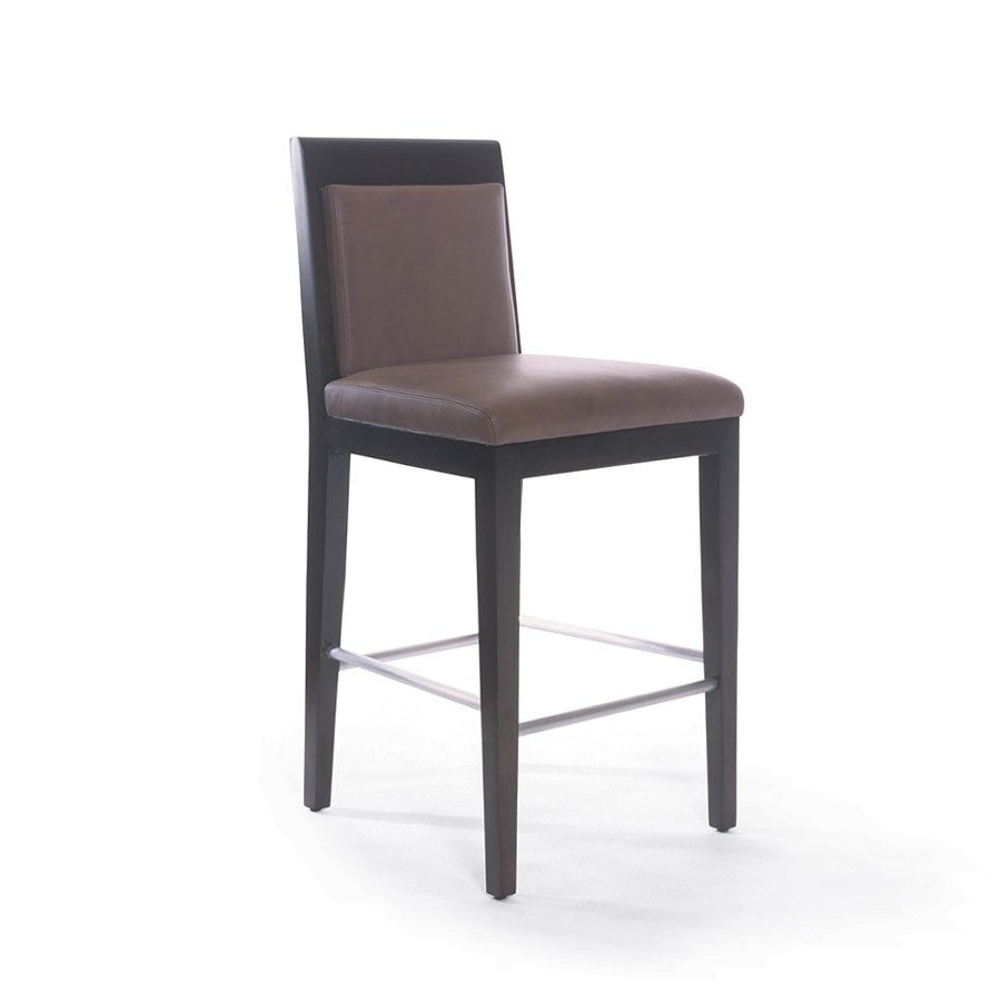 High School Counter Stool with Upholstered Back