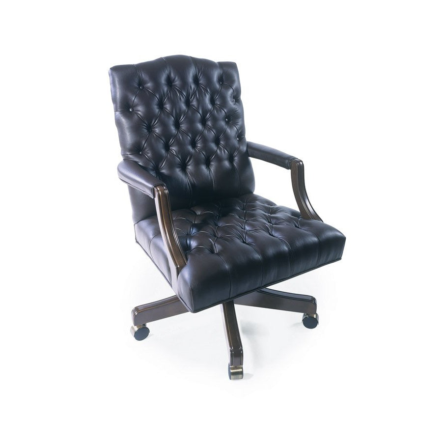 Traditional Andover Swivel Chair Tufted