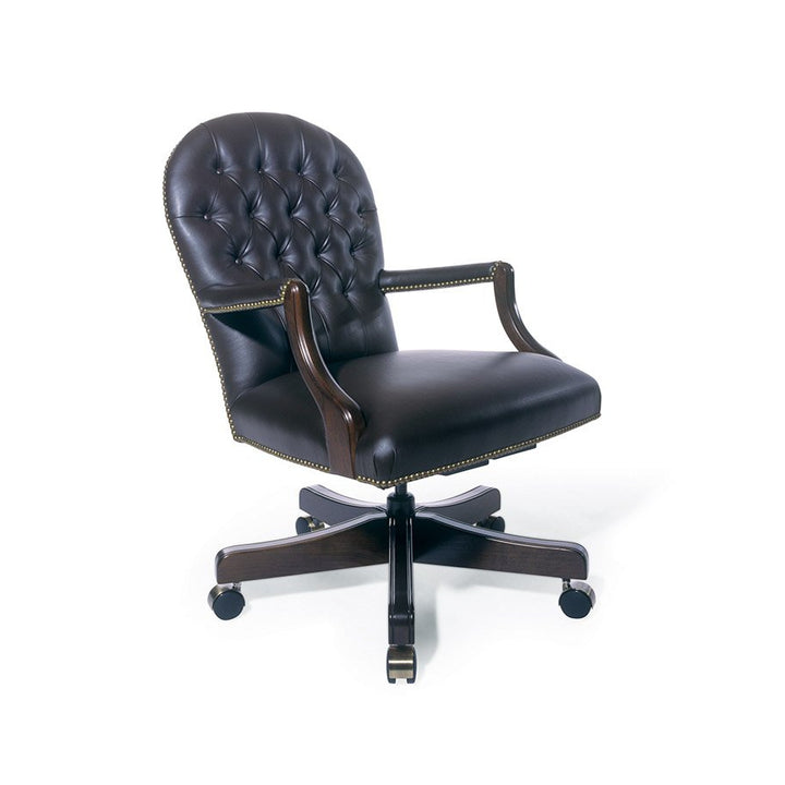 Traditional Bristol Swivel Chair with Tufted Back