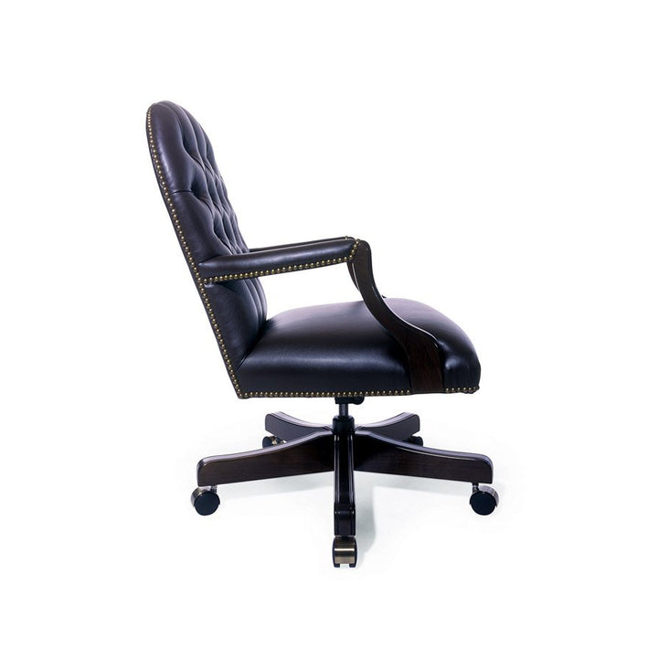 Traditional Bristol Swivel Chair with Tufted Back