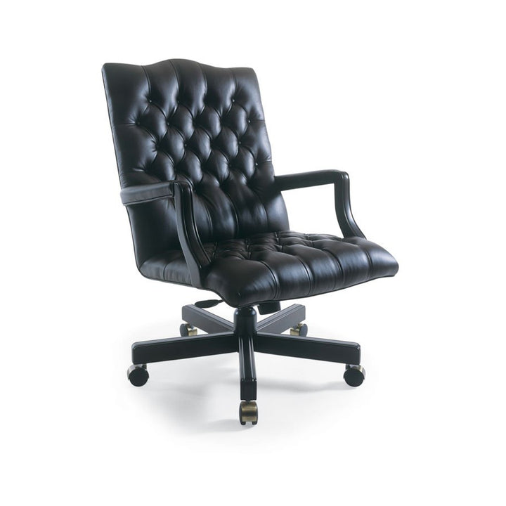 Traditional Danube Swivel Chair Mid Back with Open Arm