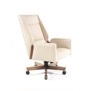 Jett Swivel Chair High Back Wood Detail