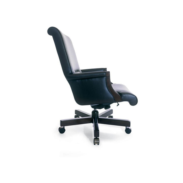 Traditional Vienna Swivel Chair Mid Back with Open Arm