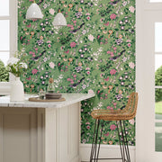 Chinoiserie Hall - Chinese Green / Lotus Pink
