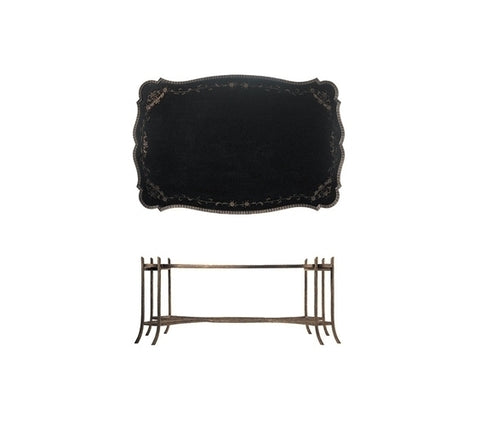 SHAPED CHINOISERIE TRAY TABLE