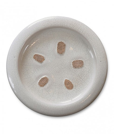 CRACKLEWARE PLATE, NATURAL