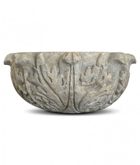 PLANTER WITH SCROLL LEAF DETAIL