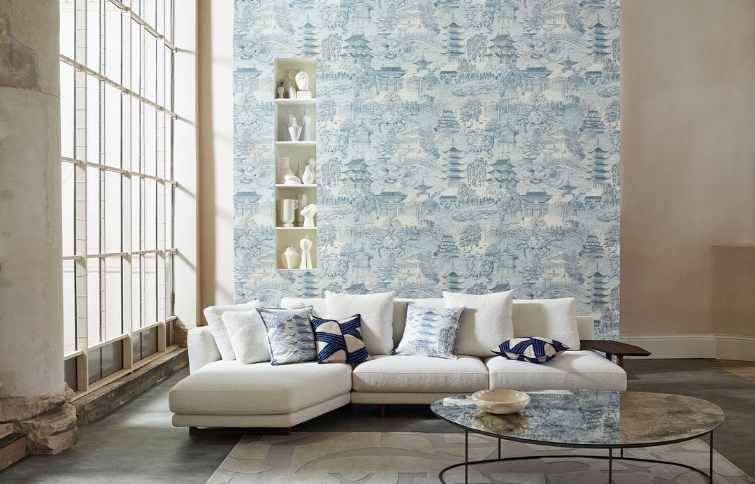 Eastern Palace Wallcovering - Indigo