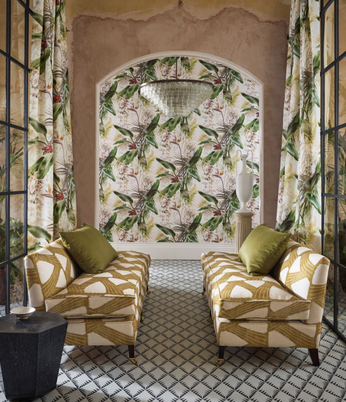 Paradise Row Wallcovering - Evergreen